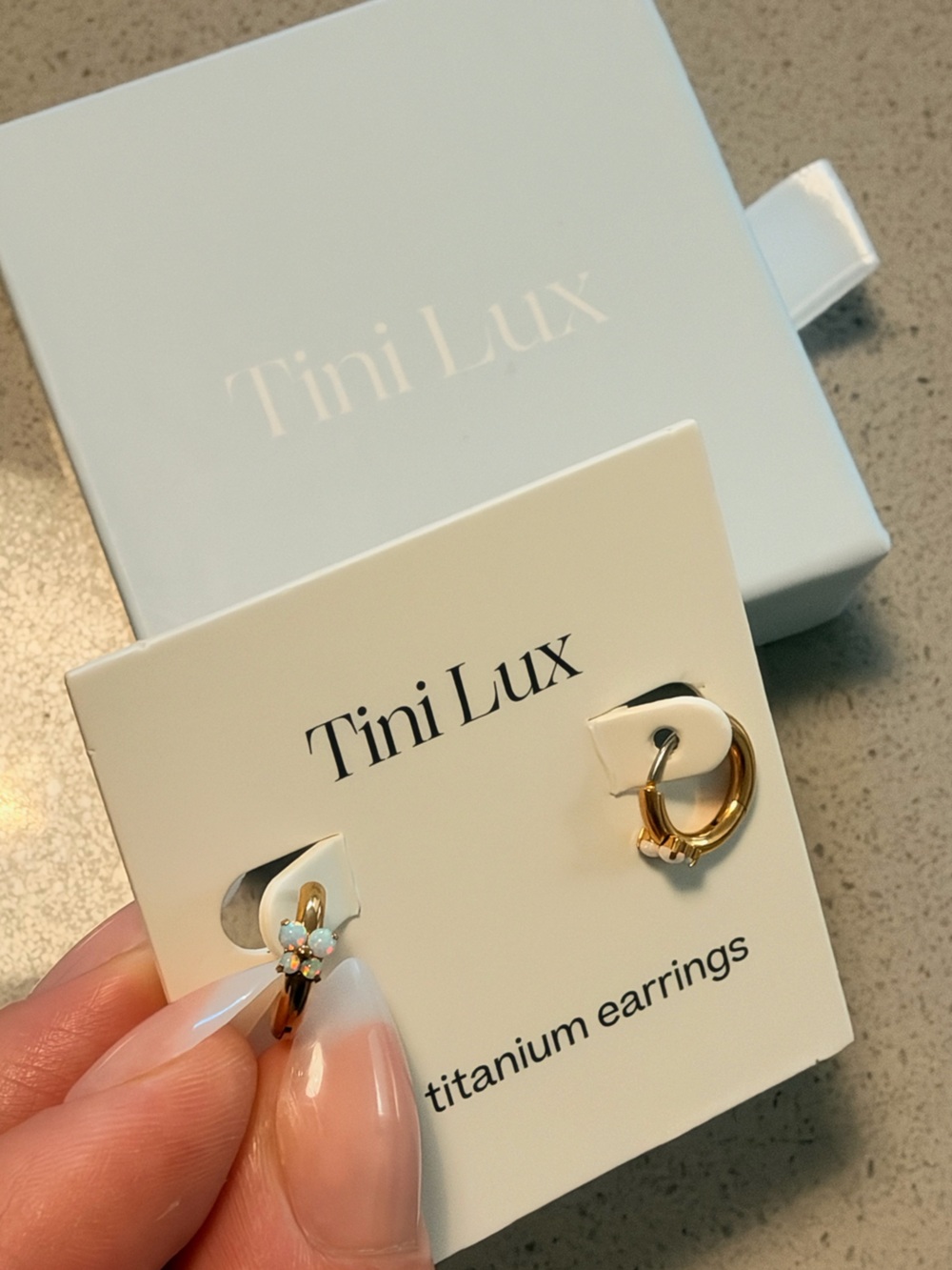 TINILUX Gold Titanium Alina Hoop Earrings
